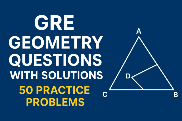 🎯 GRE Geometry Questions with Solutions [50 Practice Problems] - tayarimcqs